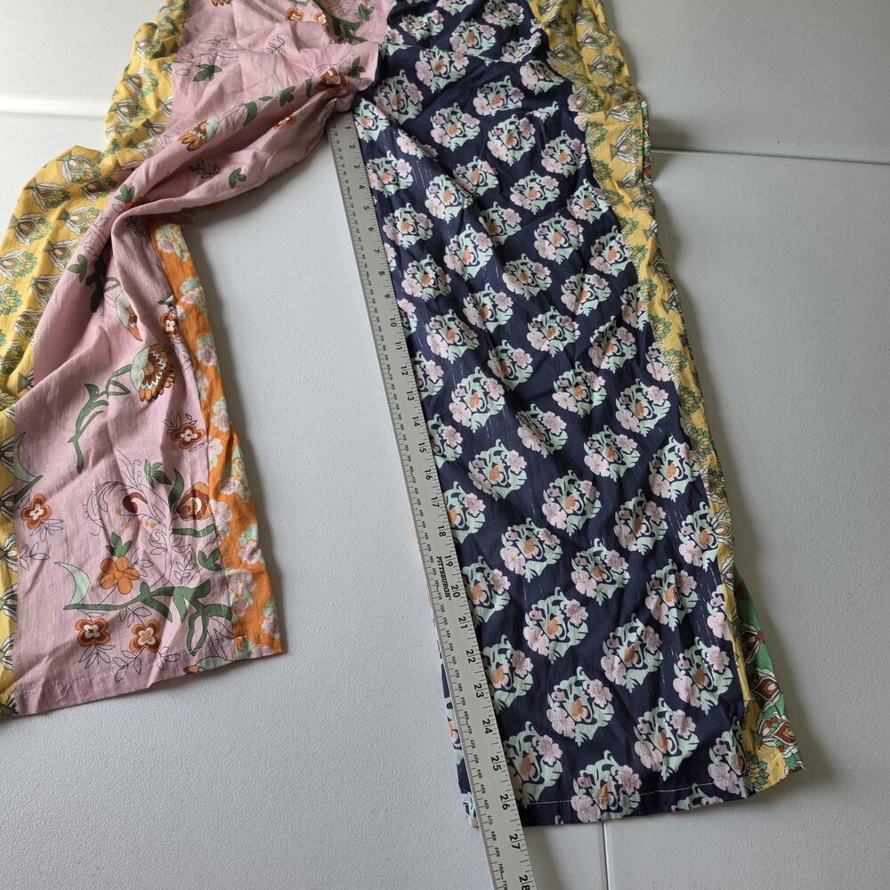 Floral Patchwork Wide-Leg Jumpsuit in Pink, Navy & Yellow - Picture 8 of 14